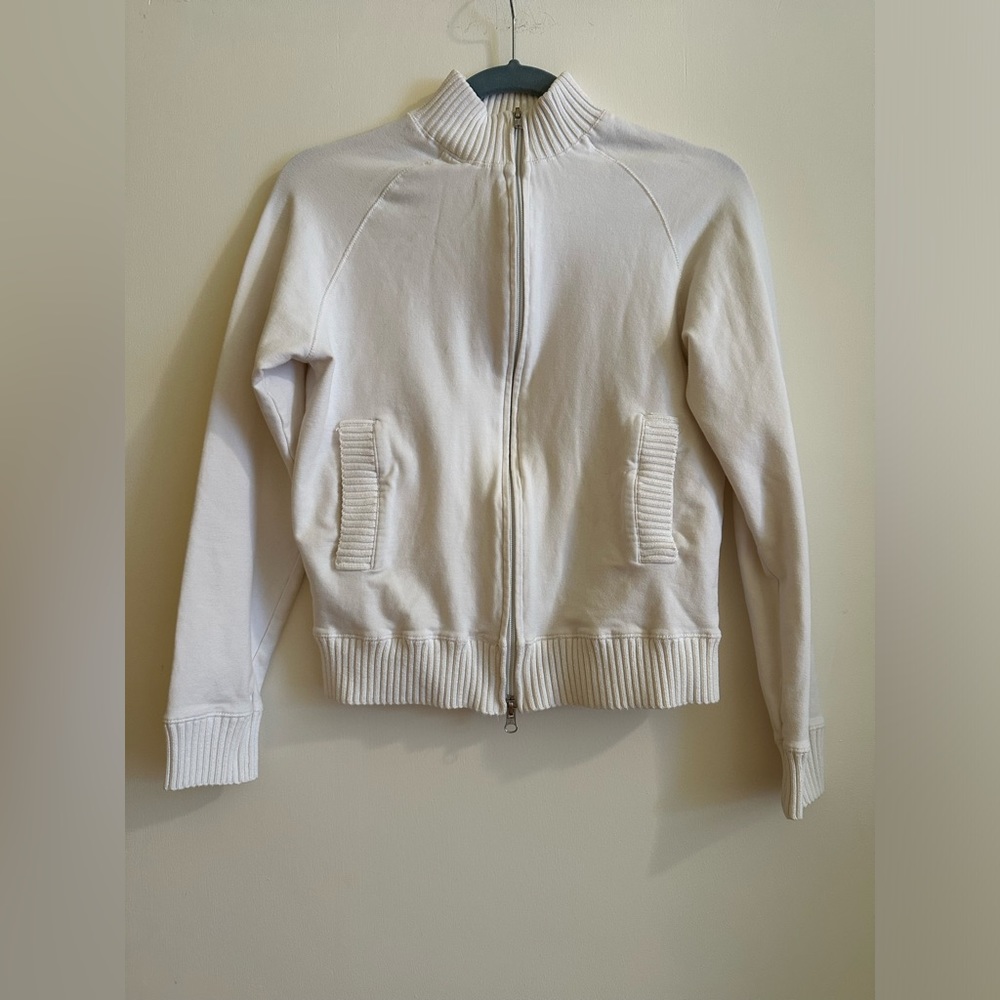 Vintage White Zip Up